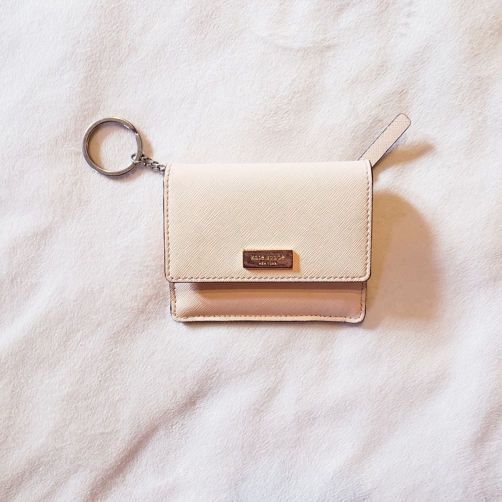 Kate Spade♠️ Mini Keychain Wallet Pale Pink